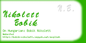 nikolett bobik business card